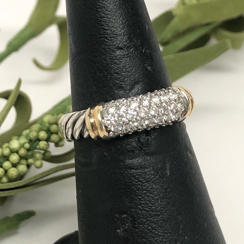David Yurman Diamond Metro Cable Candy Ring Sz 6